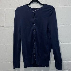 Navy Blue Button Up Cardigan